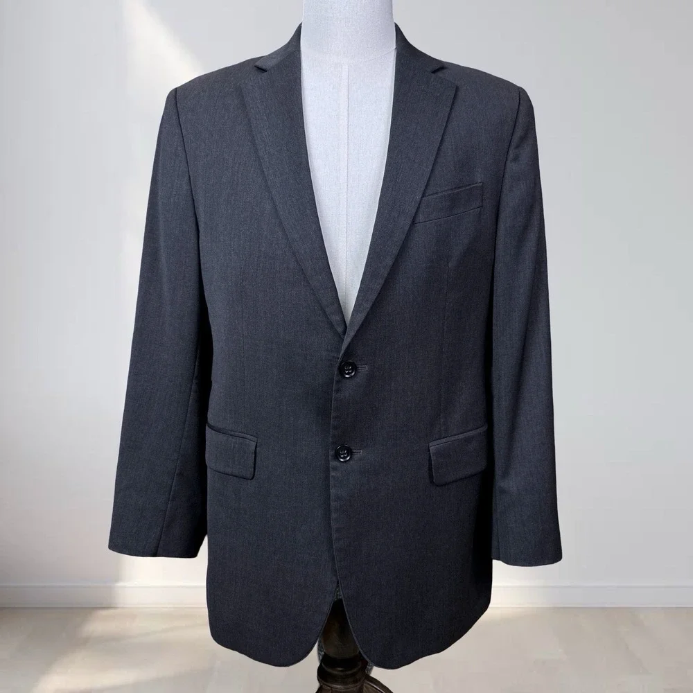 Banana Republic‎ Lanificio F. LLI Cerruti Blazer Men 40R Grey Wool Modern Fit